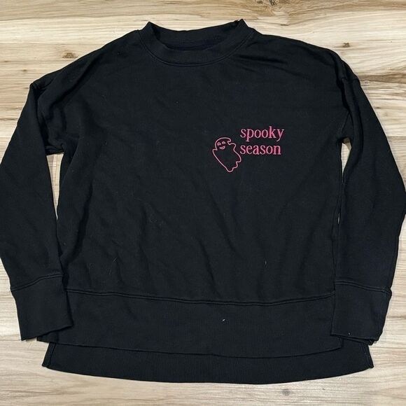 Time and Tru Spooky Season Ghost Crewneck Sweatshirt Women’s Small - Picture 1 of 3